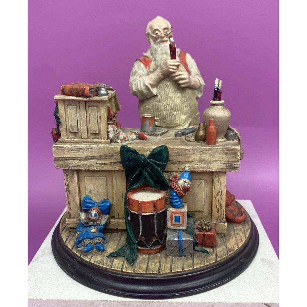 Norman Rockwell Santa’s Workshop 5" Santa Figurine Heirloom Collection